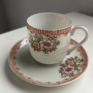 Demitasse Cup and Saucer. Made In Occupied Japan. Gold Trim and Very Thin. Nice